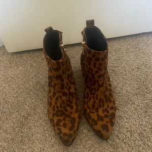 Cheetah ankle boots